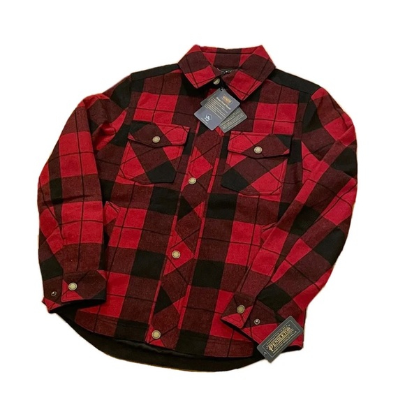 Pendleton Buffalo Plaid Mount Hood Flannel Wool Blend Jacket Mens Small NWT - Picture 3 of 9